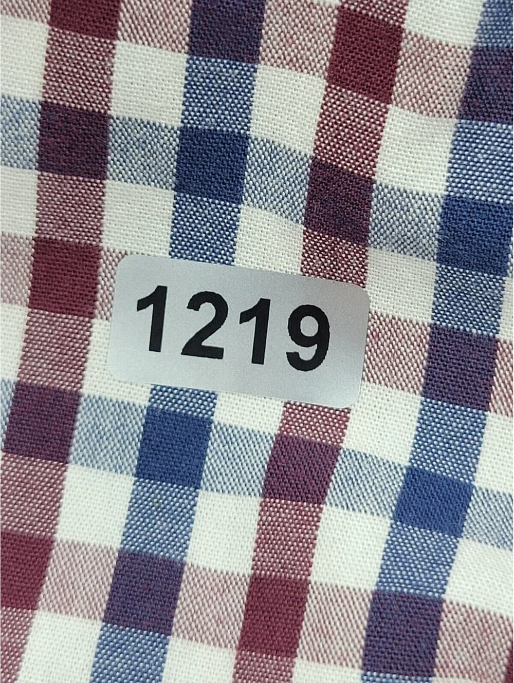 J Crew Men Button-Up Medium Red Blue Slim Checked 100% Cotton Mauritius Work
